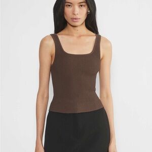 Babaton Aritzia Sculpt Knit Squareknit Tank